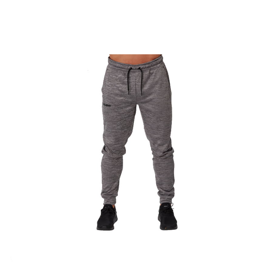 PÁNSKE TEPLÁKOVÉ NOHAVICE BAUER VAPOR FLEEZ JOGGER GREY 